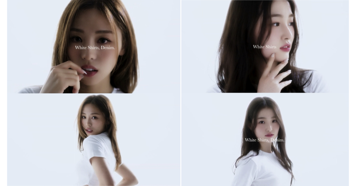 Queenz Eye’s Won Chae & Seo Vin Reveal Stunning Visual Film, Exuding Effortless “Queen Aura” in Jeans and White T-Shirts